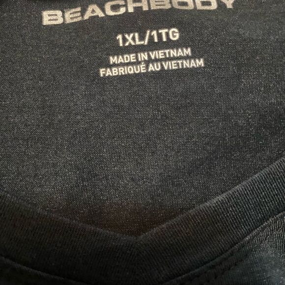 Beachbody Women’s Black Heather Trailbend Wave tee, size 1X - Picture 3 of 3